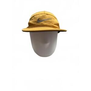 New W/Tag Nike AW84 Dri-Fit 5-Panel Running Hat Gold Yellow Running One Size